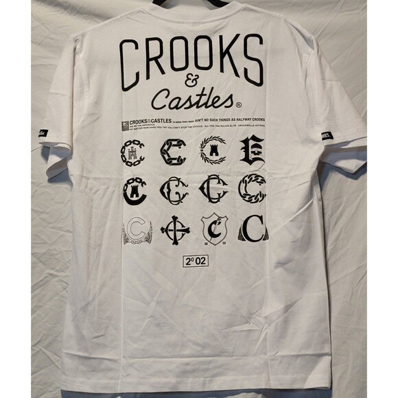 Crooks and Castles Tshirt White Size Medium NWT - Picture 3 of 3